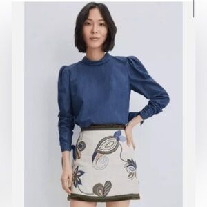 Veronica Beard Inga Skirt in Silk - NWT - Size 8